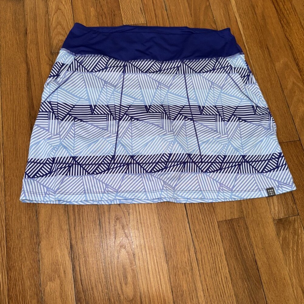 Title Nine Skort Skirt Women's Active Golf Pickleball Tennis Blue /White Size M
